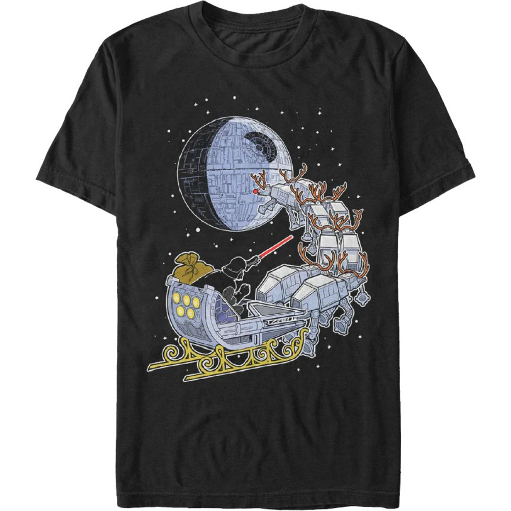 Darth Vader Christmas Sleigh Star Wars Tshirt